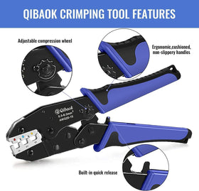 Qibaok star wheel adjusts crimp strength for uniform results.