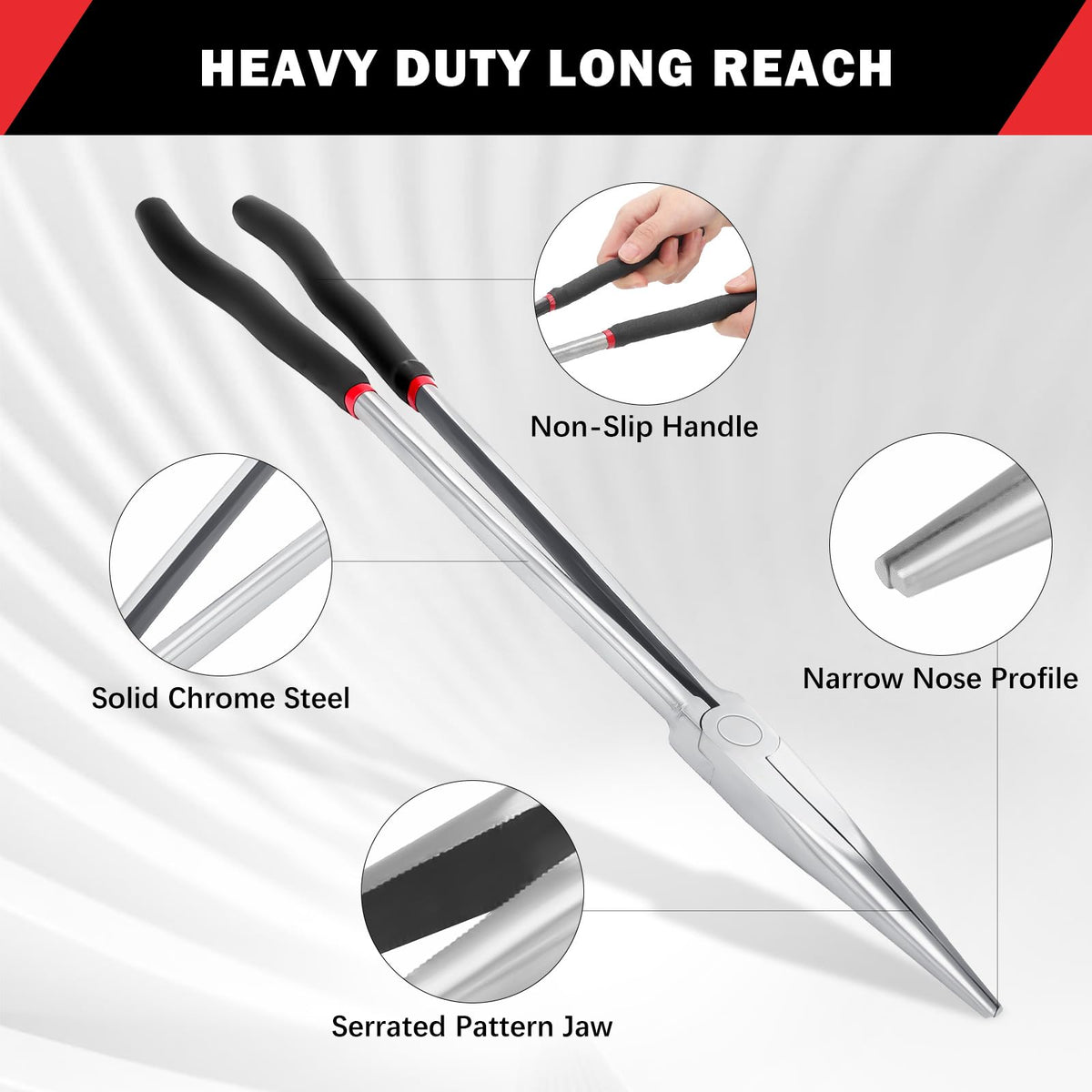 Qiilu pliers ergonomic non-slip handle for comfortable use