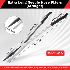 Close-up of long-reach tips for accurate placement of small fasteners