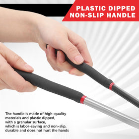 Serrated grip head close-up on Qiilu needle nose pliers
