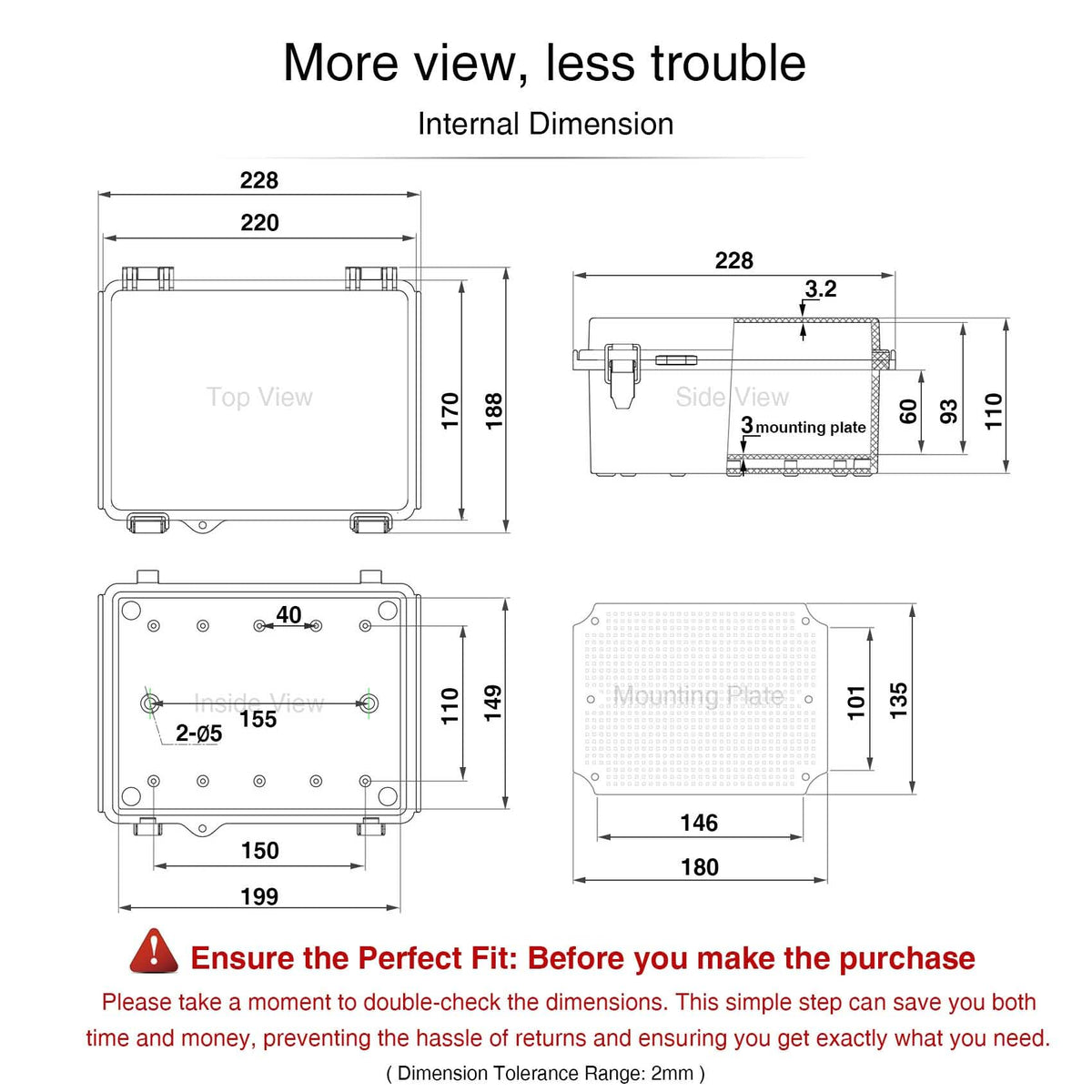 QILIPSU ABS plastic enclosure provides durable insulation and impact resistance