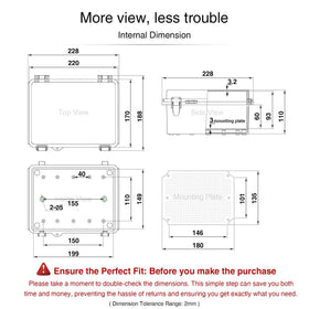 QILIPSU ABS plastic enclosure provides durable insulation and impact resistance