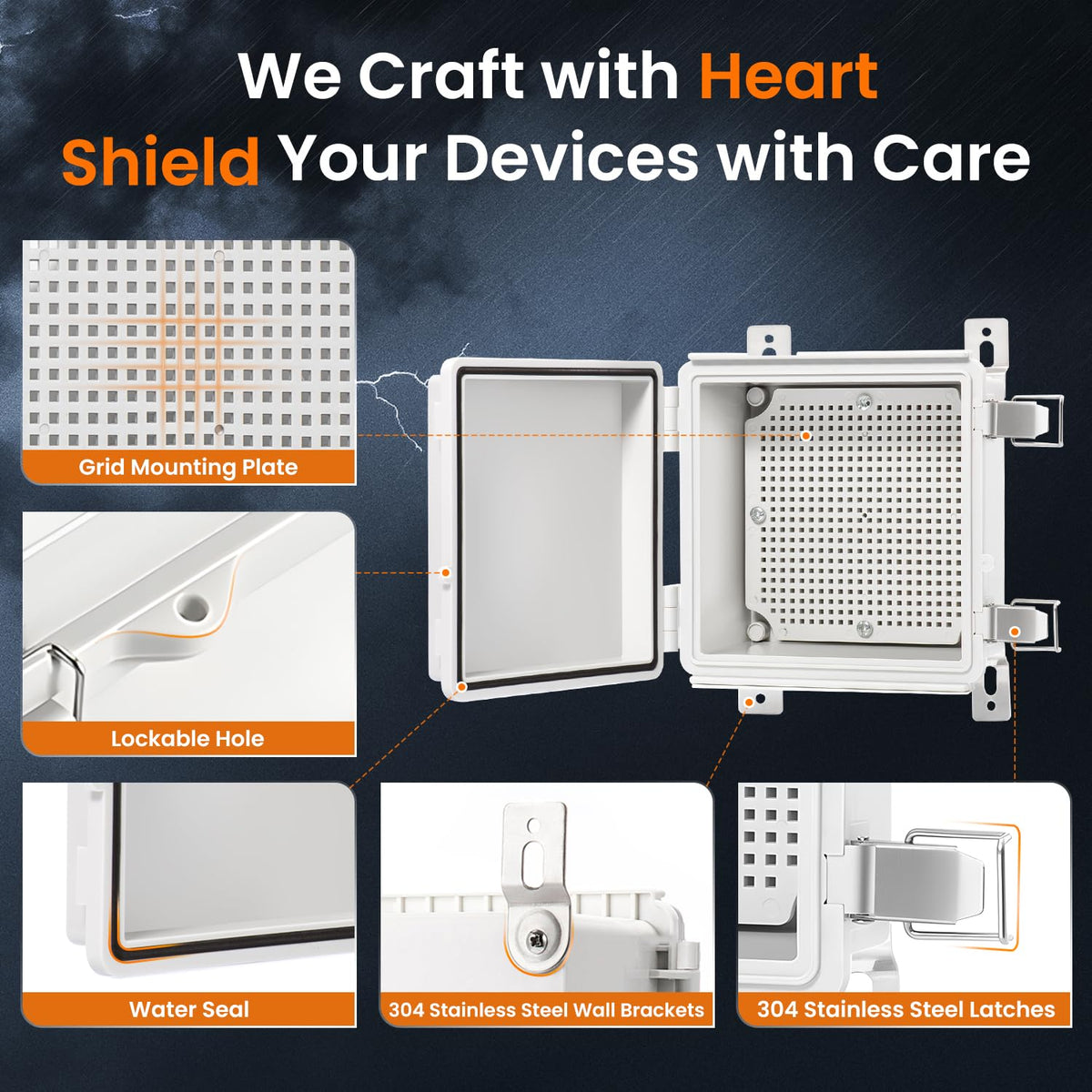QILIPSU ABS plastic enclosure delivers durable insulation and impact resistance.