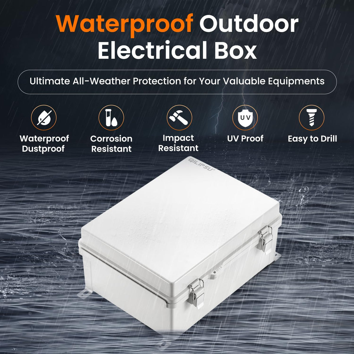 QILIPSU outdoor box with exterior dimensions for precise fit.