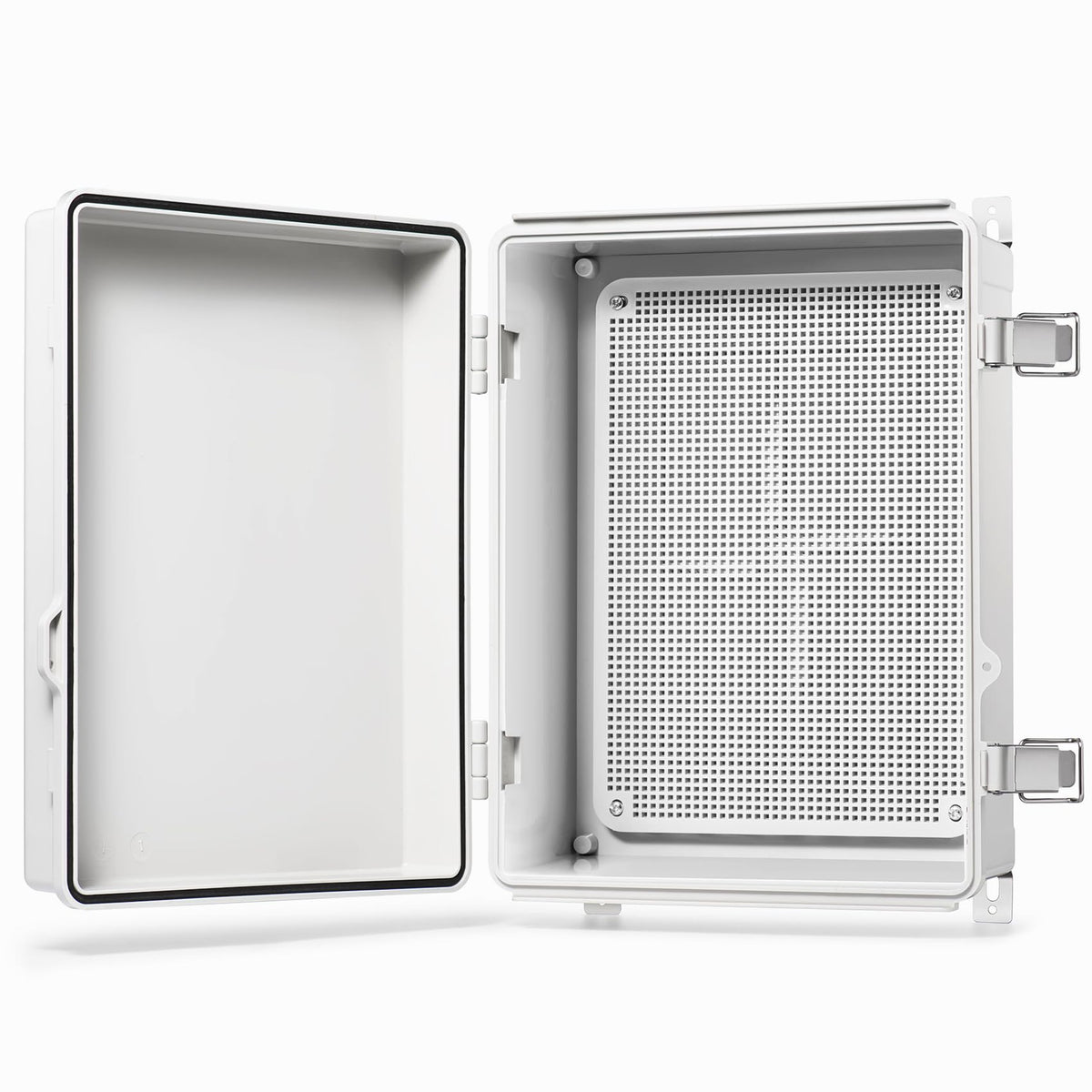 QILIPSU outdoor IP67 waterproof box front view protects electronics outdoors from dust and rain.