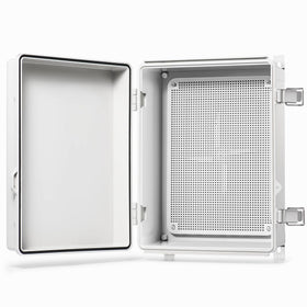 QILIPSU outdoor IP67 waterproof box front view protects electronics outdoors from dust and rain.