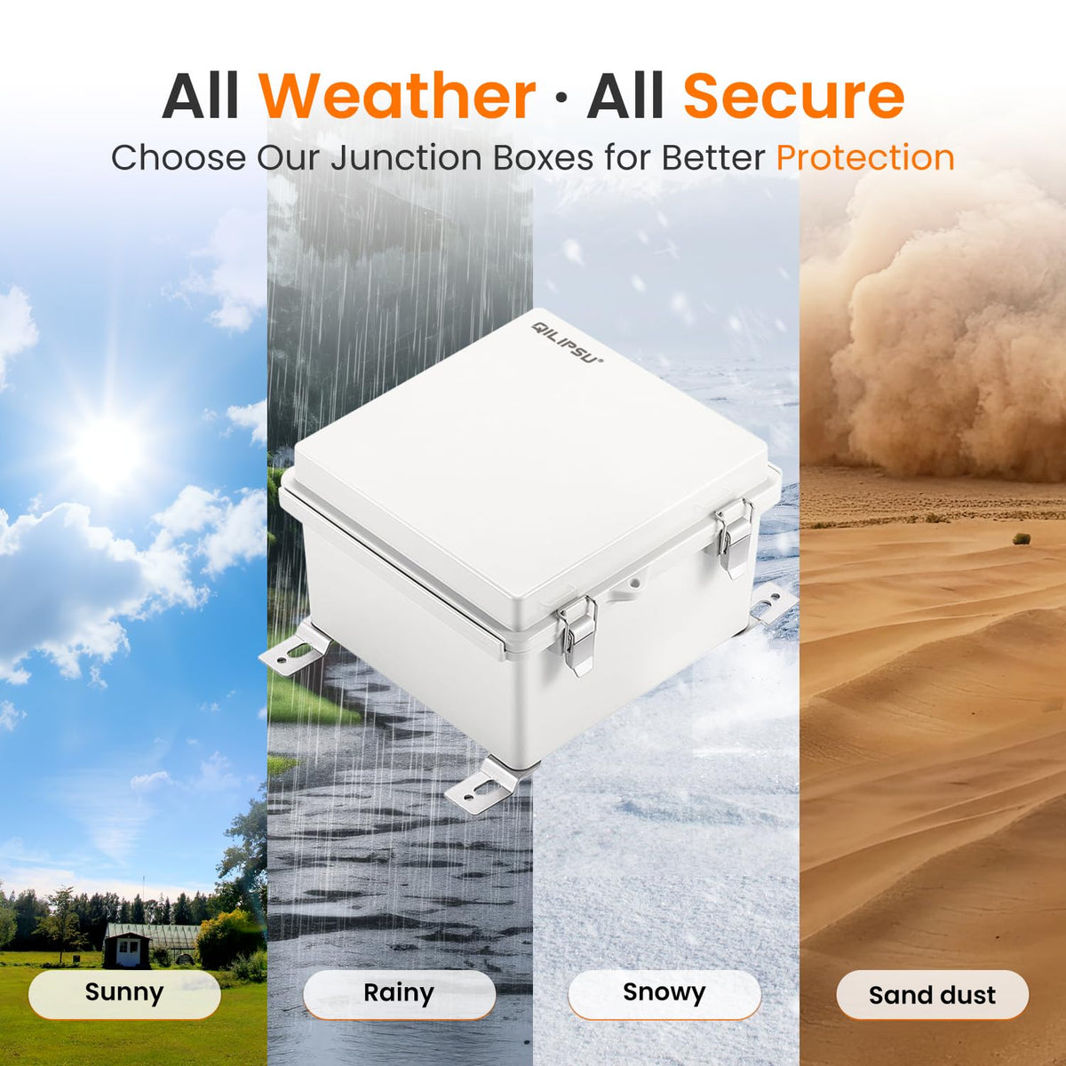 QILIPSU outdoor enclosure suitable for CCTV, routers, and POE devices.