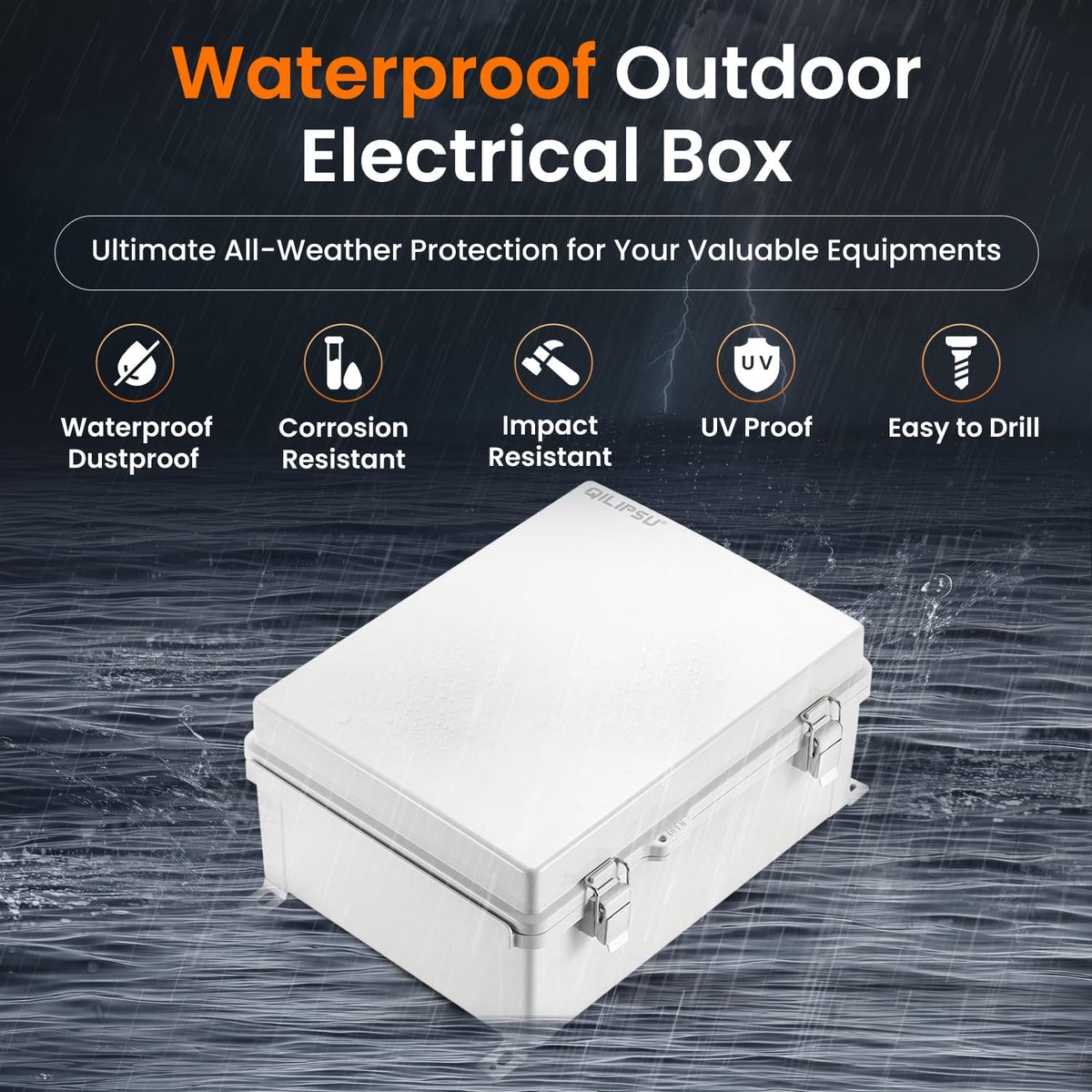 QILIPSU outdoor enclosure with mounting plate for wall installation