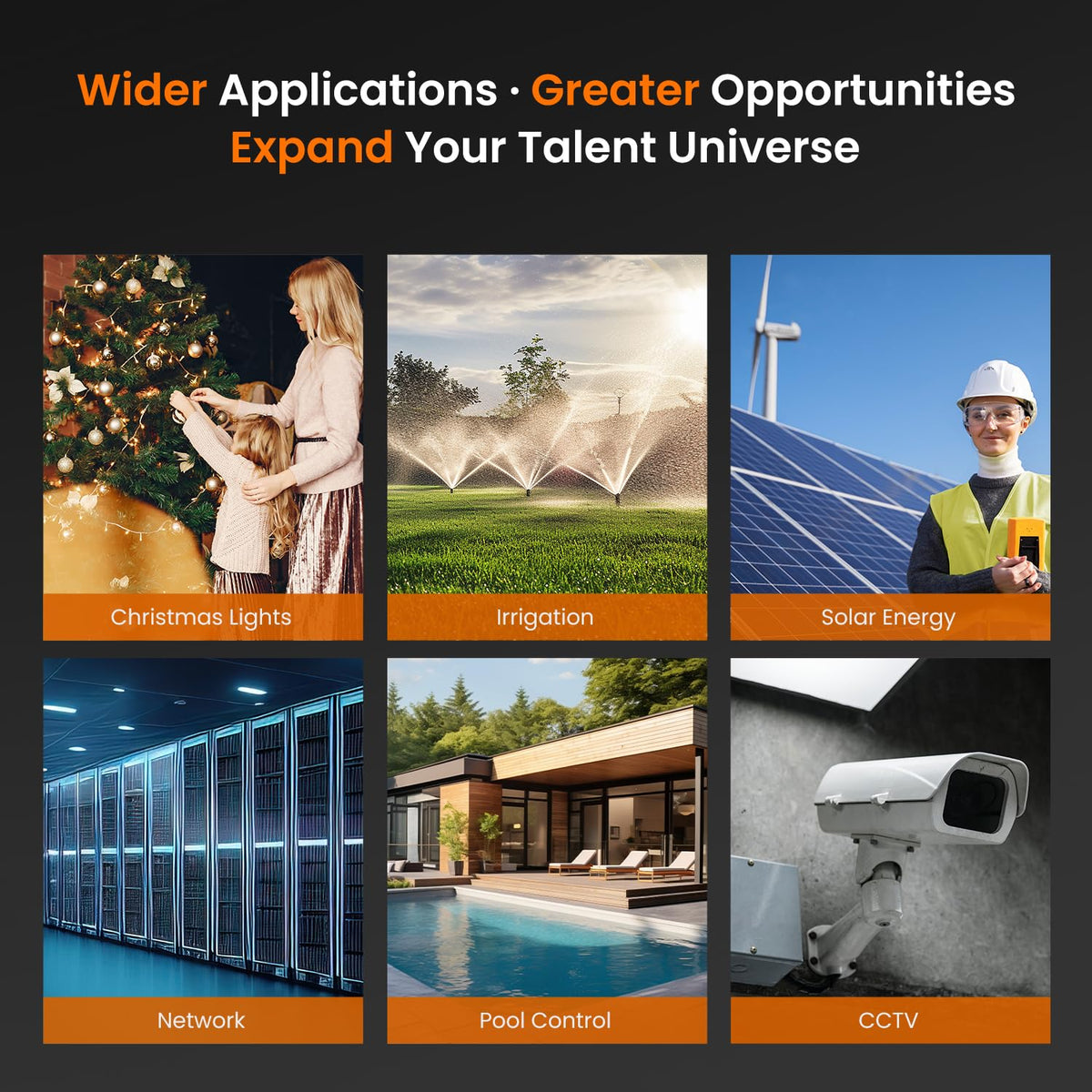 QILIPSU wall brackets provide flexible mounting options.