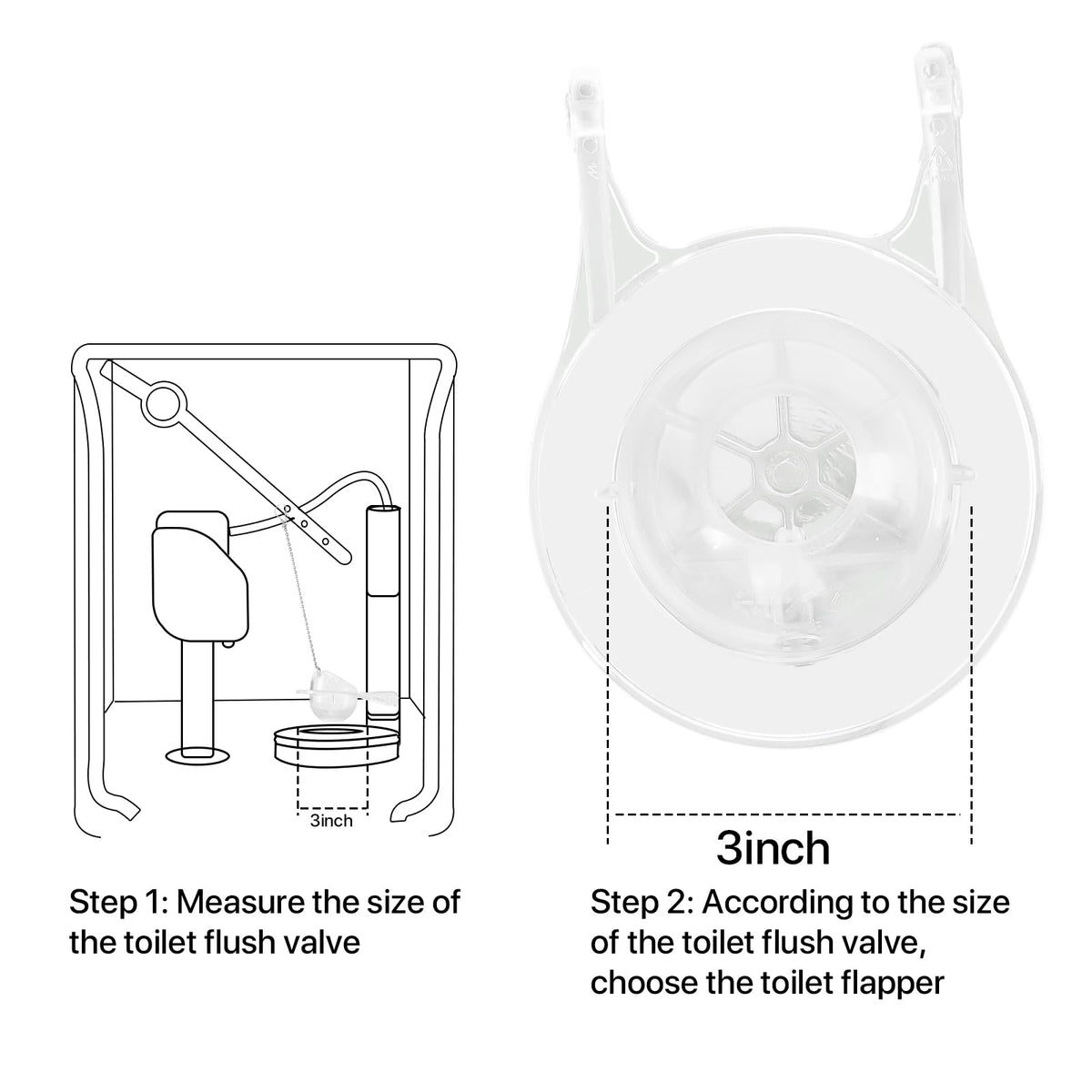QILIYINI pack of two flappers for quick replacement
