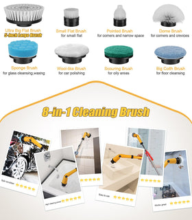 Qimedo spin scrubber 1200 RPM max performance tackles tough grime