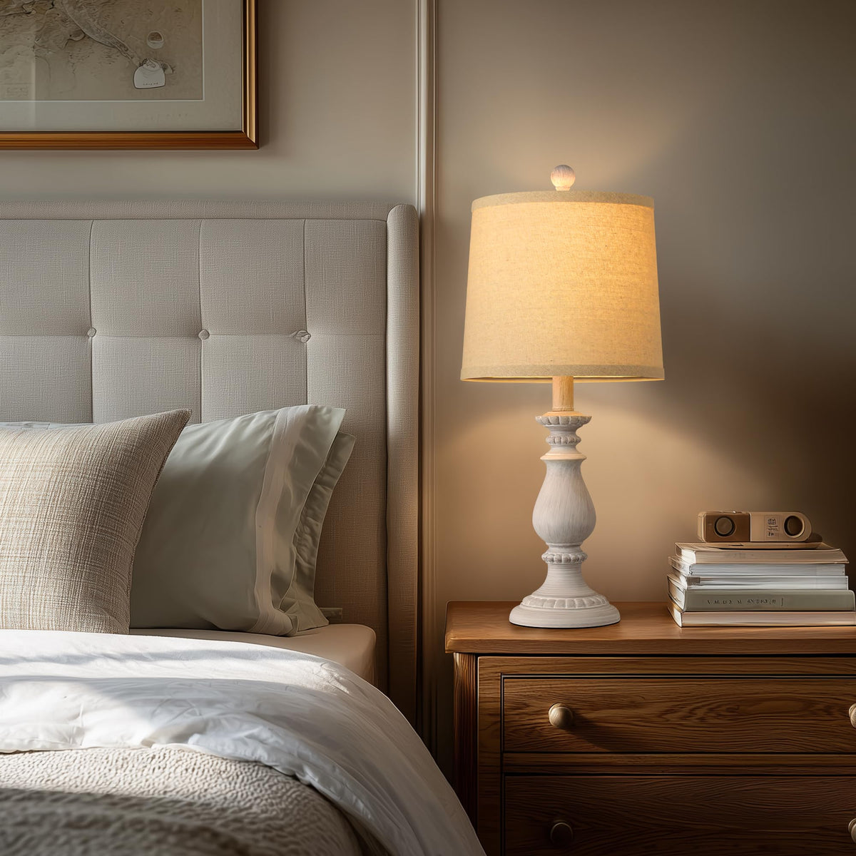 QiMH bedside setup complements nightstands and living rooms
