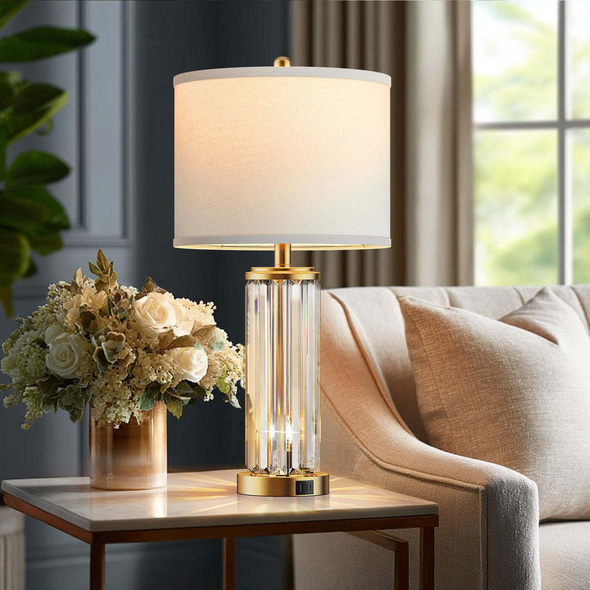 QiMH easy-assembly two-lamp set for bedroom or living spaces