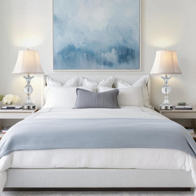 QiMH living room lamp creates inviting ambience with a soft glow.