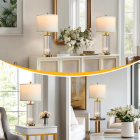 QiMH sturdy gold metal base prevents tipping for safety
