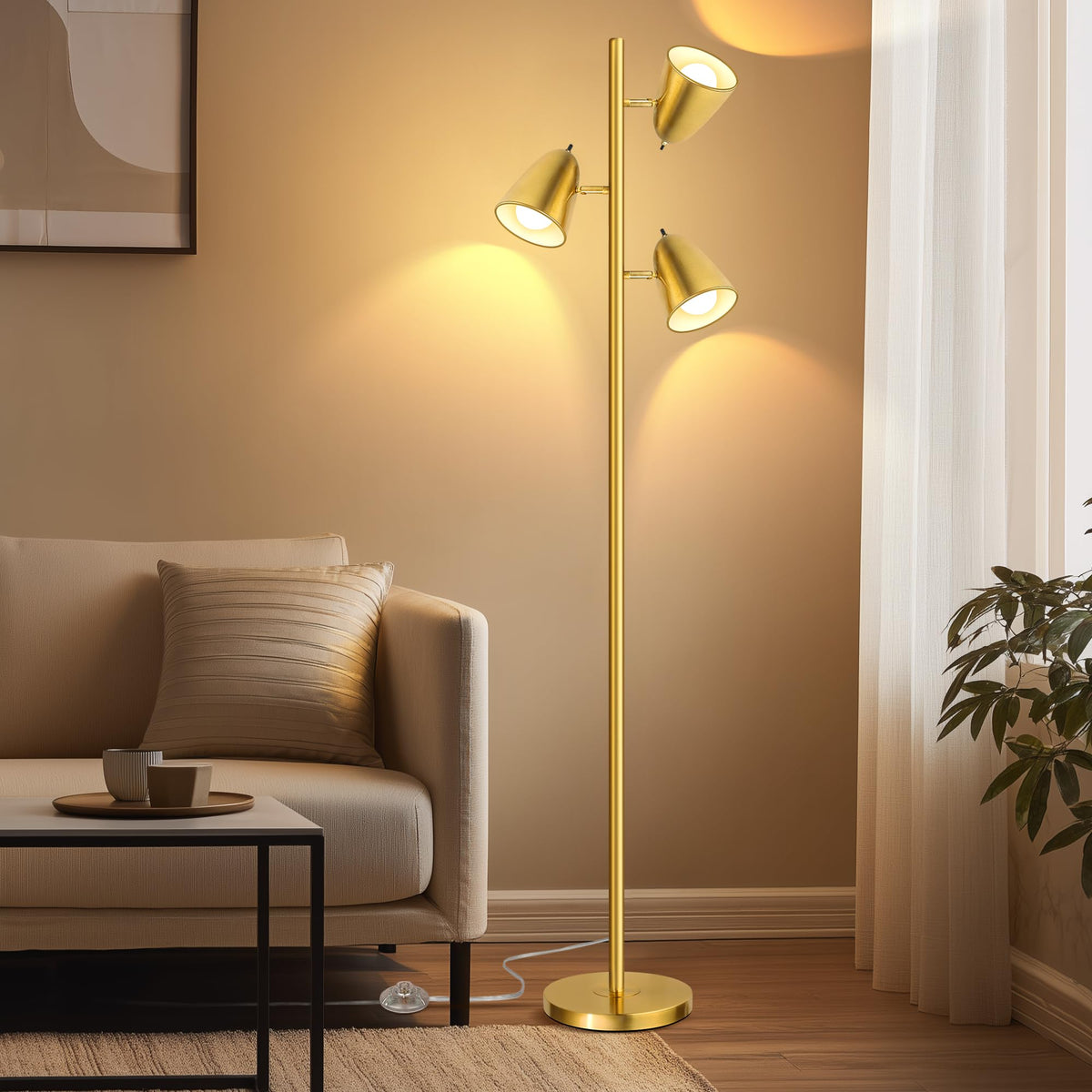 QiMH three switches on top of shades for flexible brightness