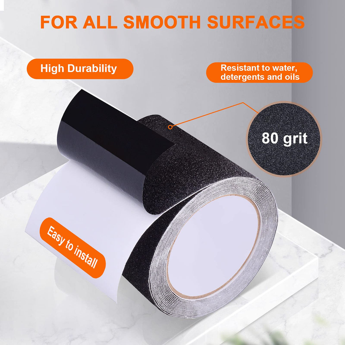 Qingluan anti-slip tape on stairs with heavy-duty adhesion for long-lasting grip.