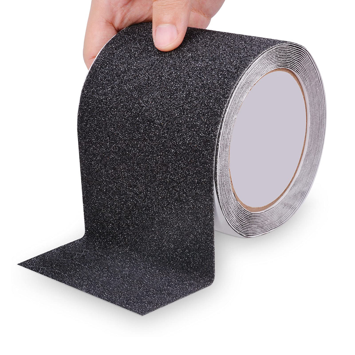 Qingluan anti-slip tape on outdoor stairs for secure footing in wet weather.