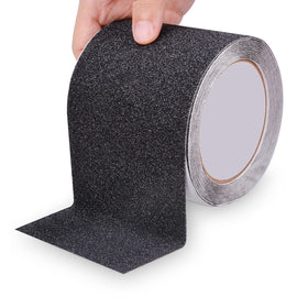 Qingluan anti-slip tape on outdoor stairs for secure footing in wet weather.