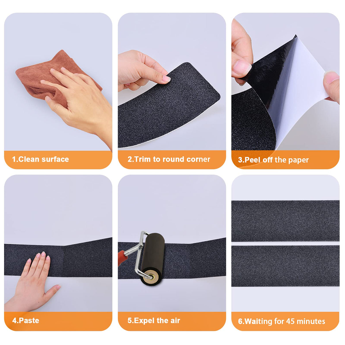 Qingluan anti-slip tape for showers and bathtubs to improve footing.