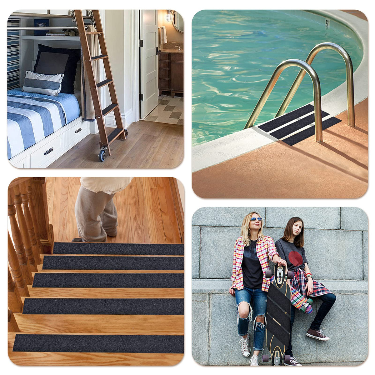 Qingluan anti-slip tape on wood and tile surfaces to boost safety.