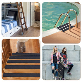 Qingluan anti-slip tape on wood and tile surfaces to boost safety.