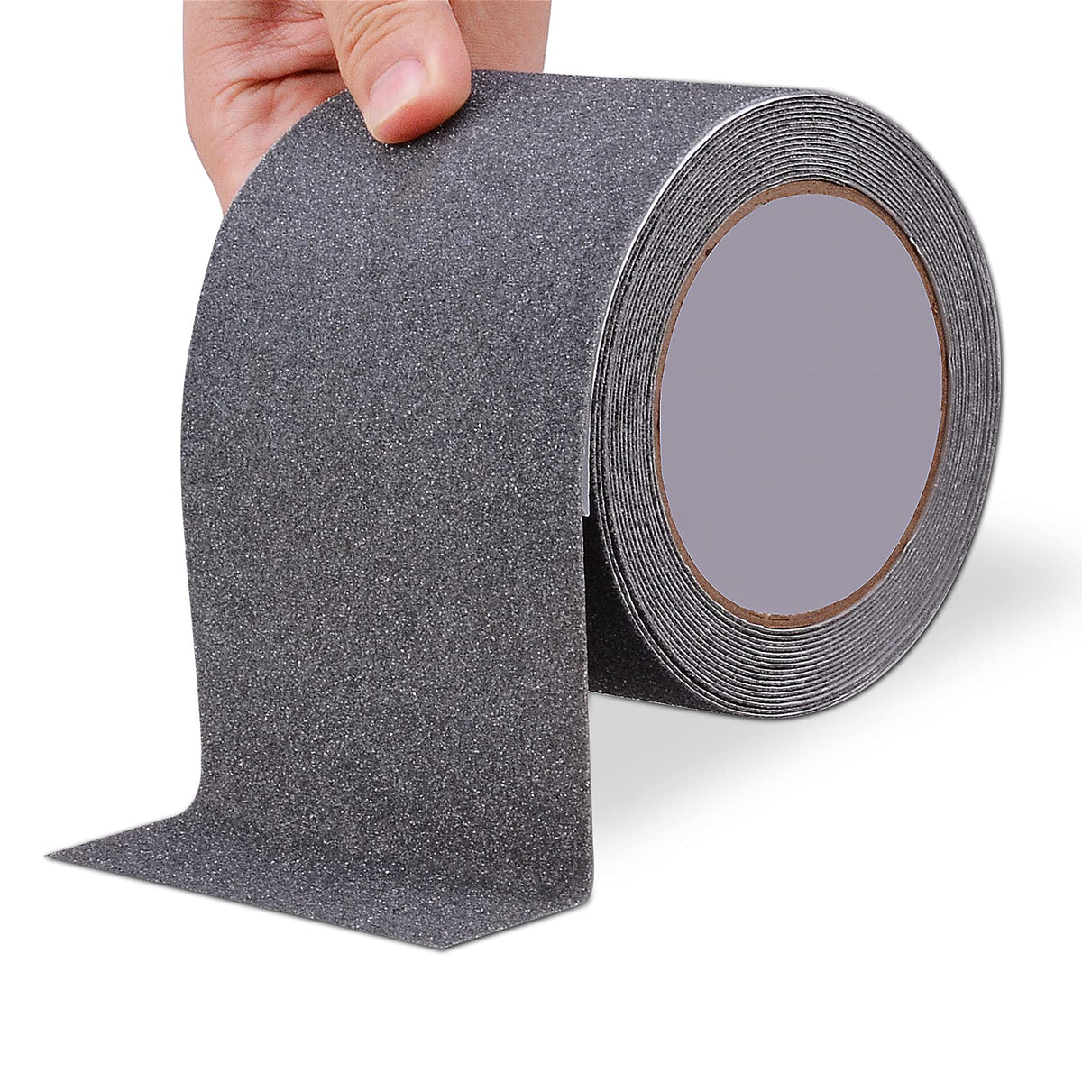 Qingluan grip tape on outdoor stairs provides weather-ready anti-slip traction.
