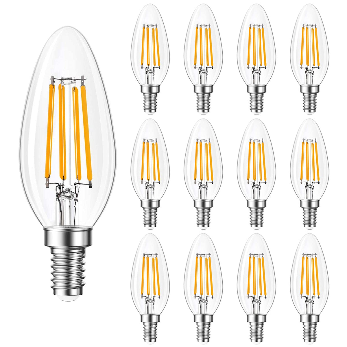 Qingmiao B11 E12 candle bulb 4W output for chandelier lighting