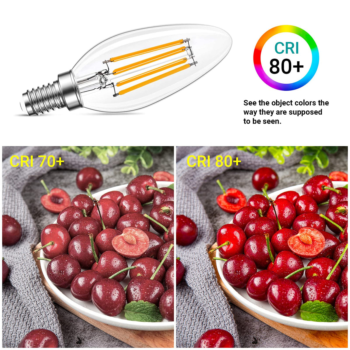 Qingmiao B11 E12 chandelier bulb suitable for wall lamps and tables