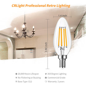 Qingmiao B11 E12 dimmable LED bulb compatible with many dimmers