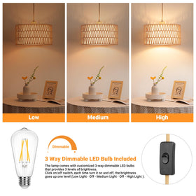 Qingmiao fixture ideal for bedrooms or reading nooks with soft glow.