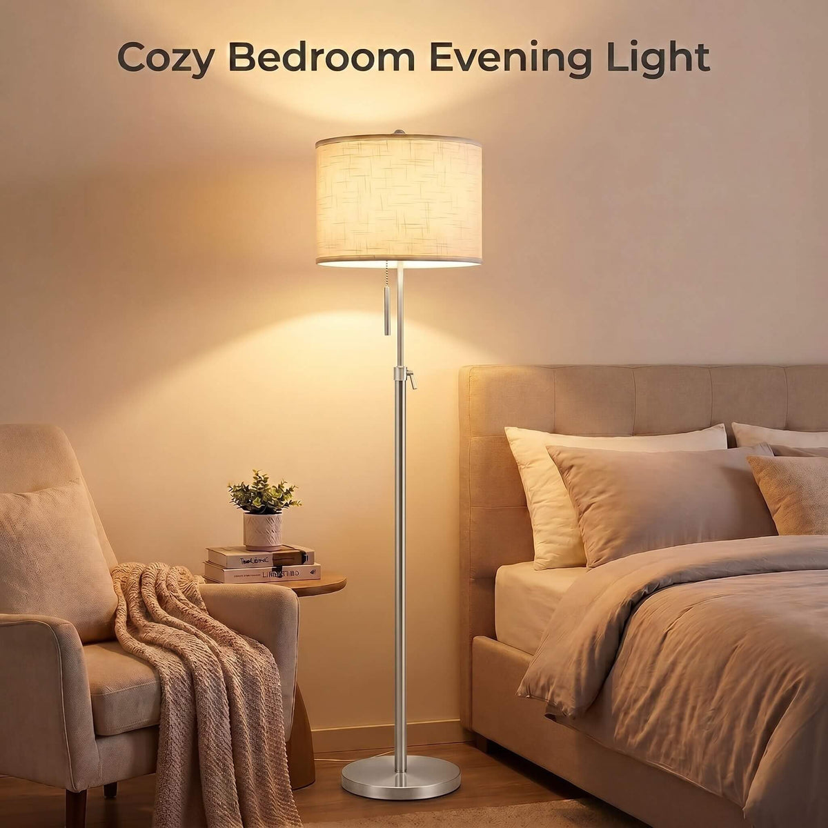 Qingmiao 3-way dimmable lighting creates versatile ambiance for tasks.