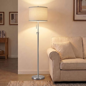 Qingmiao brushed nickel floor lamp base for stability in busy living spaces.