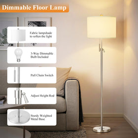 Qingmiao living room lamp shines beside sofa for reading.