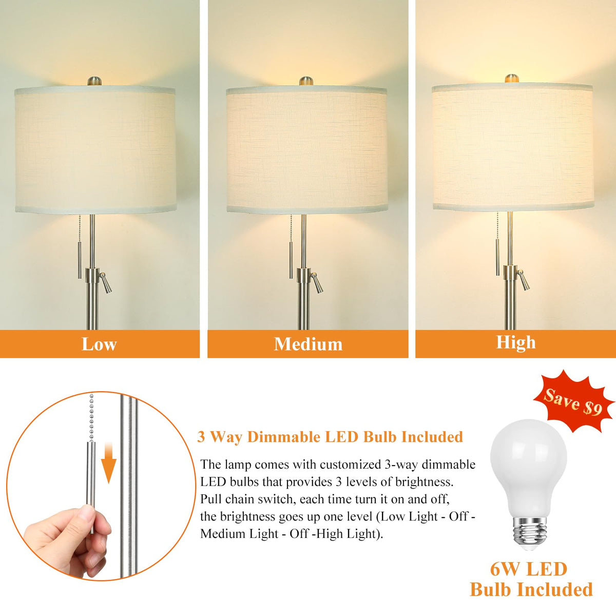 Qingmiao easy assembly with tool-free shade attachment.