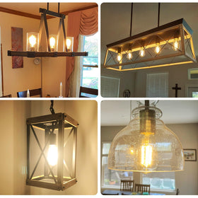 Qingmiao E26-base bulbs suitable for chandeliers, pendants, and sconces.