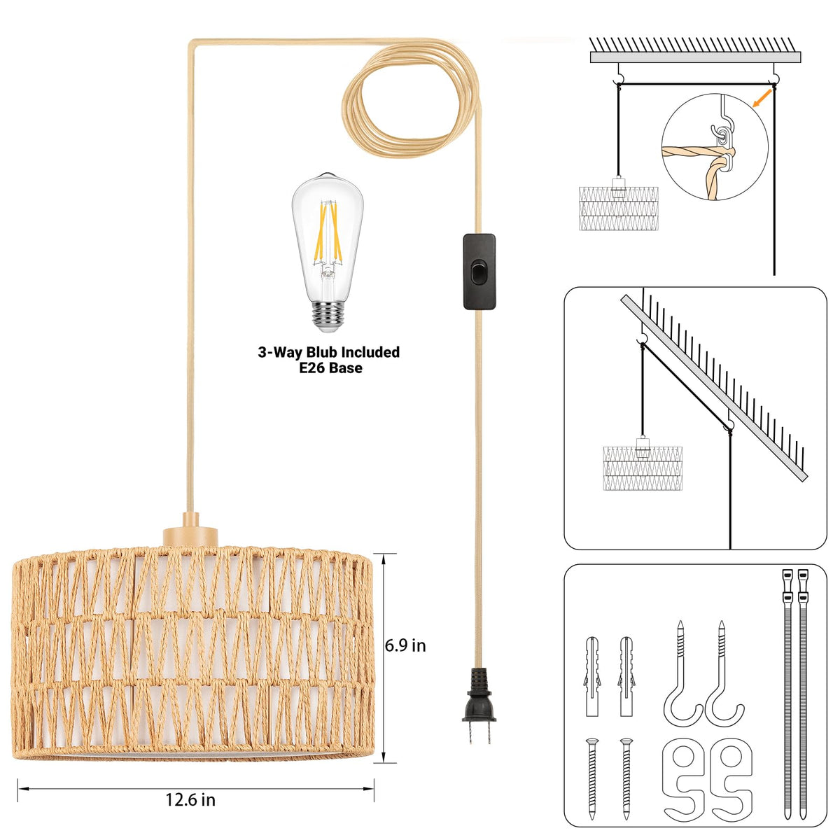 Qingmiao pendant light brightens entryways and stairwells with style.