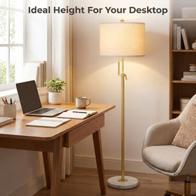 LED bulb included for warm, inviting illumination from the Qingmiao lamp.
