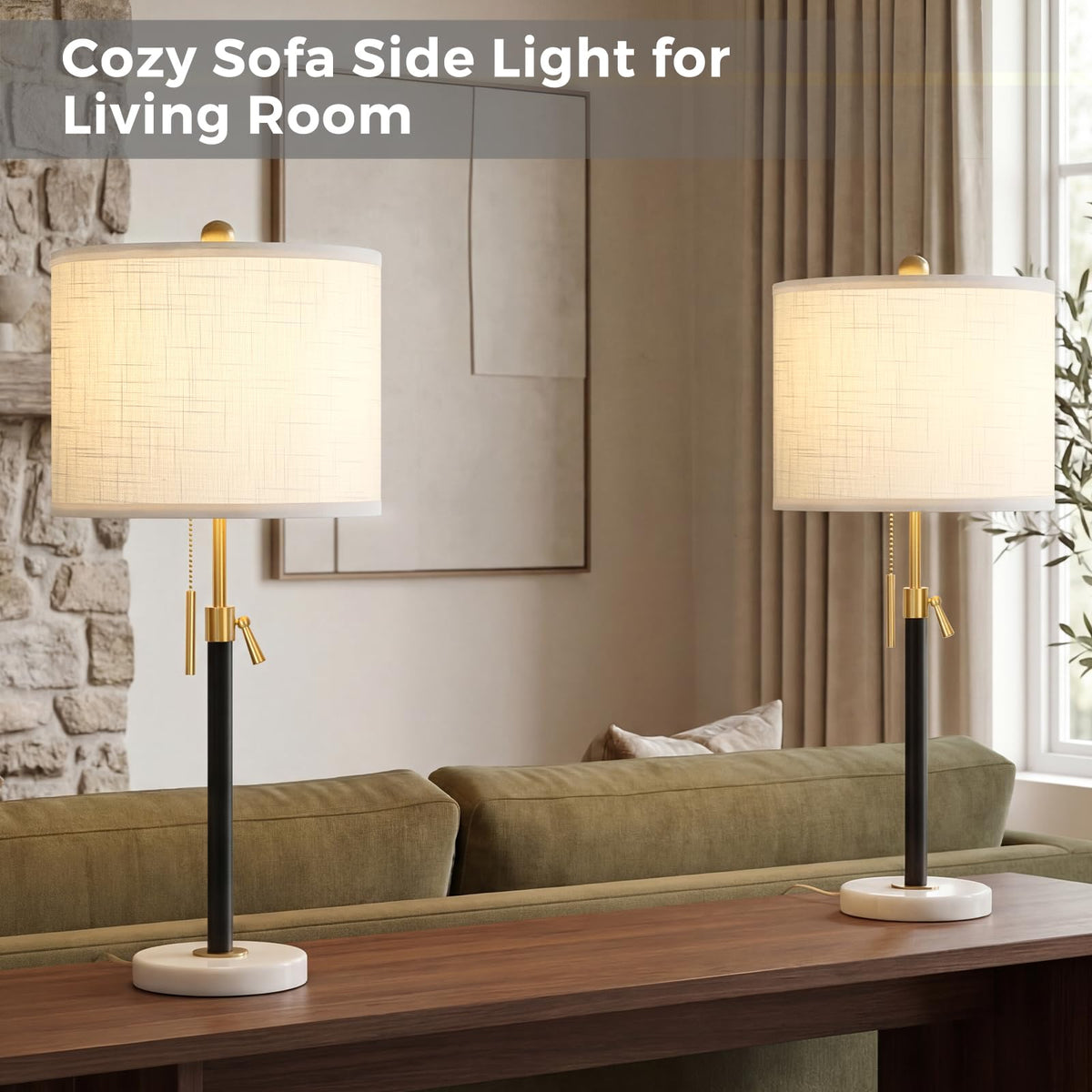 Qingmiao gold table lamps with adjustable height fit different surfaces.