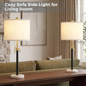 Qingmiao gold table lamps with adjustable height fit different surfaces.