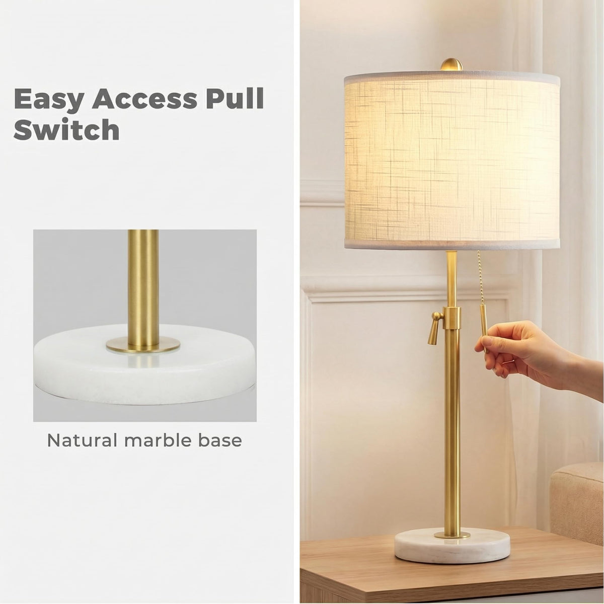 Qingmiao Gold table lamps packaging and assembly guide