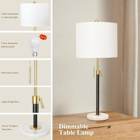 Qingmiao gold table lamps arrive ready with simple setup.