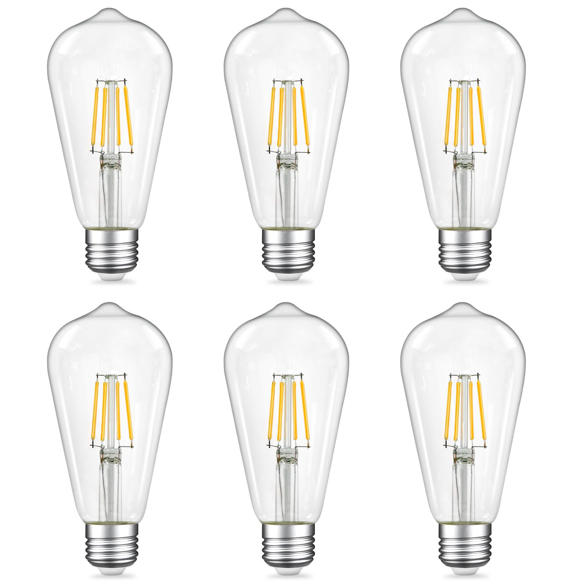Qingmiao six-pack bulbs for long-lasting decorative lighting at home.