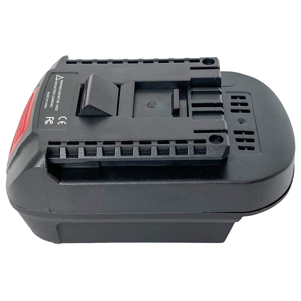 QINIZX adapter overview with Dewalt 20V Max and Milwaukee, visual2, expanding Bosch 18V tool battery options.