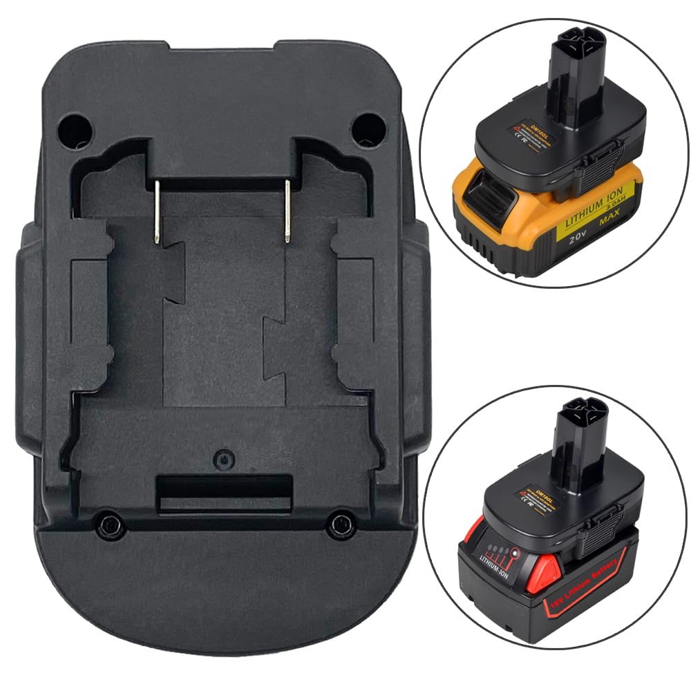 QINIZX adapter installed with a Milwaukee M18 battery for Craftsman 19.2V tool.