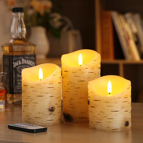 Qinxiang birch candles, 5in height, elegant centerpiece lighting