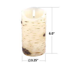 Close-up of the dancing LED flame on a Qinxiang candle.