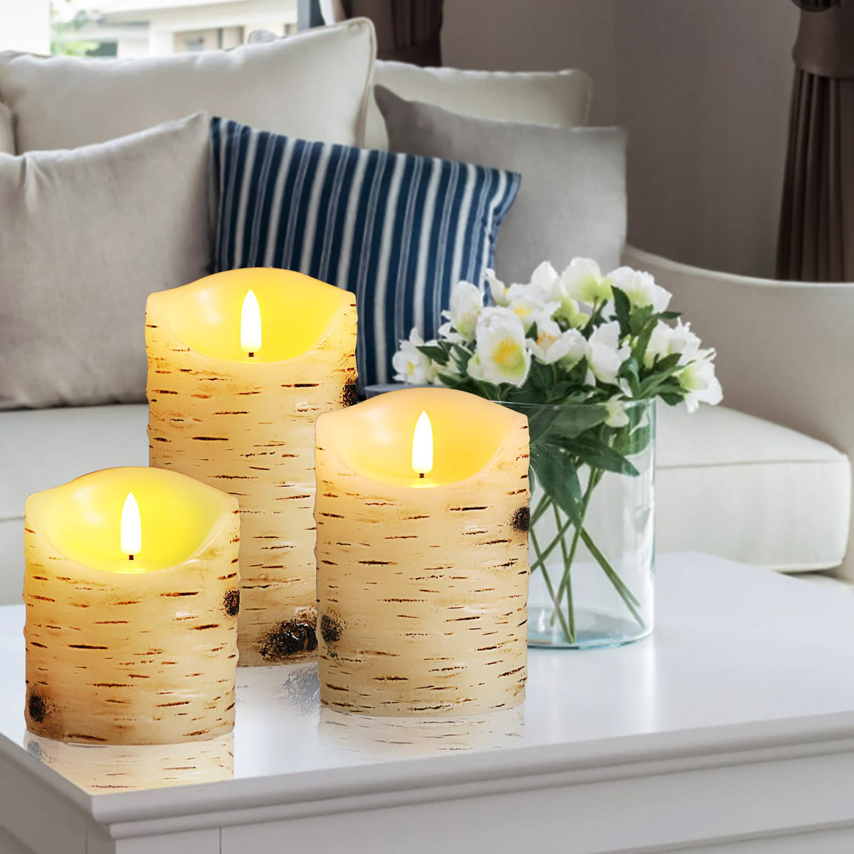 Qinxiang candles with remote, timer-ready use for daily routines