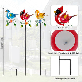 Qipade Birds blue bird figurine solar light highlights borders
