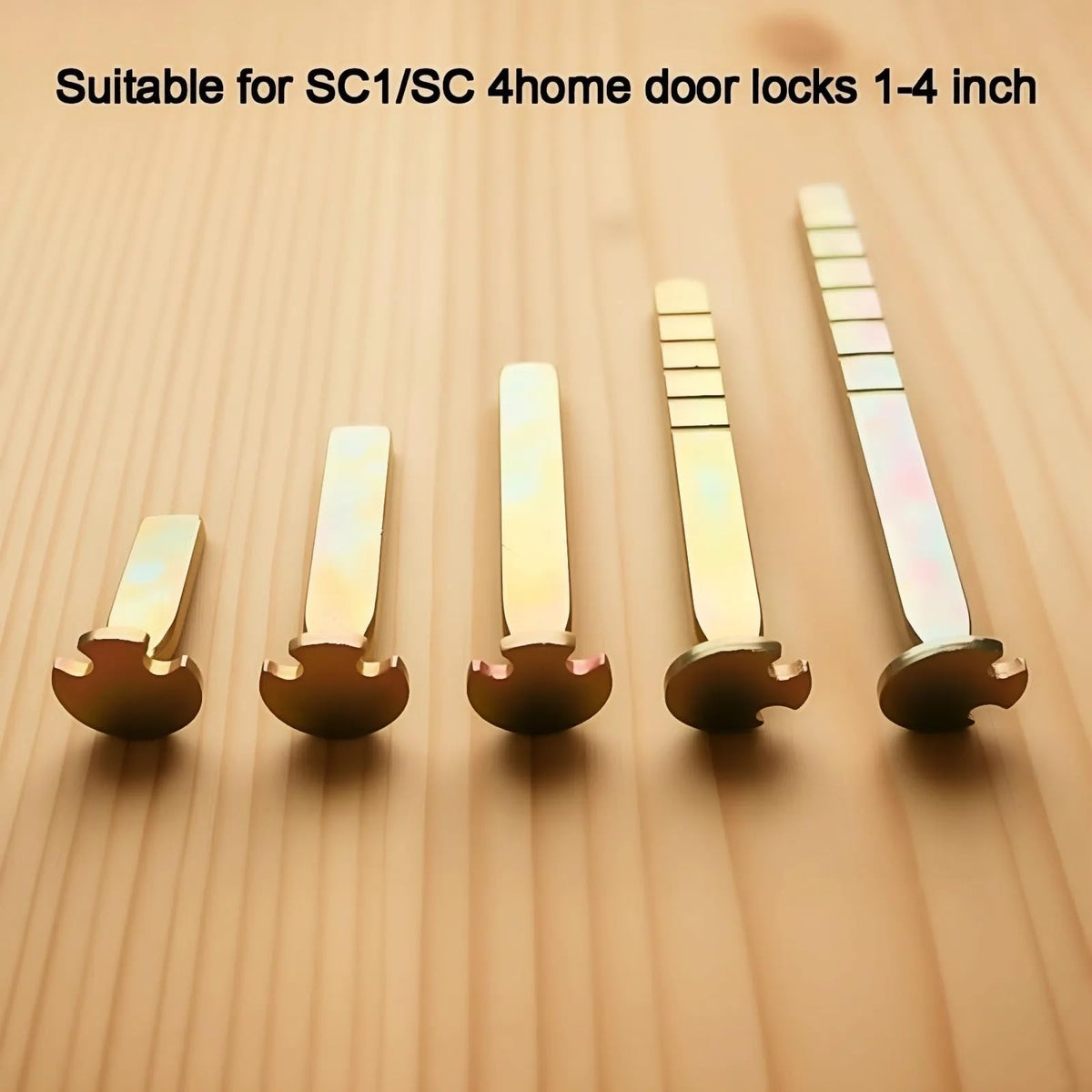QIPAKLT deadbolt tailpiece extensions close-up for extended reach on thick doors.